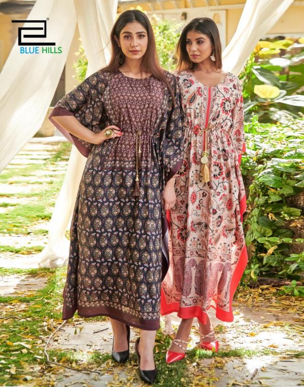 Blue Hills Stare 15 Designer Kaftan Style Kurti